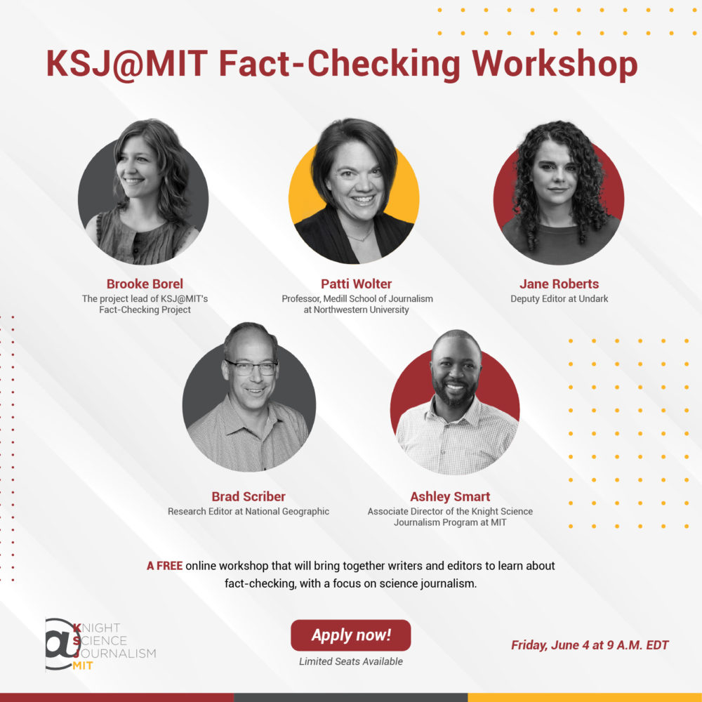 Atelier fact-checking avec le Knight Science Journalism du MIT