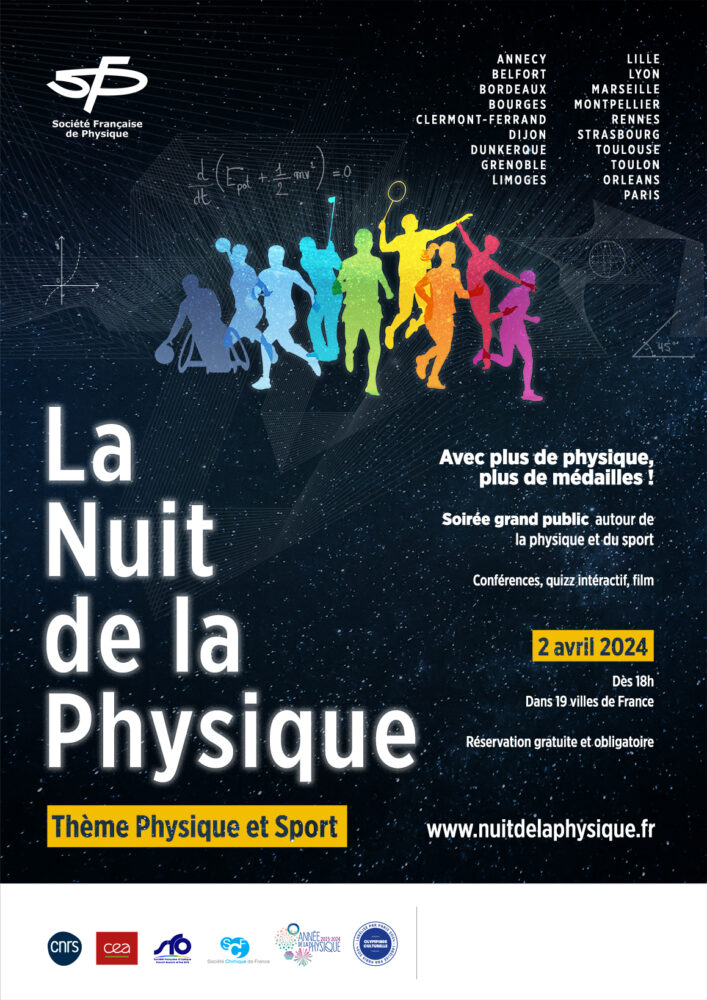 Invitation presse de la Société Française de Physique - Nuit de la physique - thème physique et sport